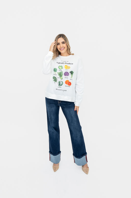 Sudadera oversized verduras