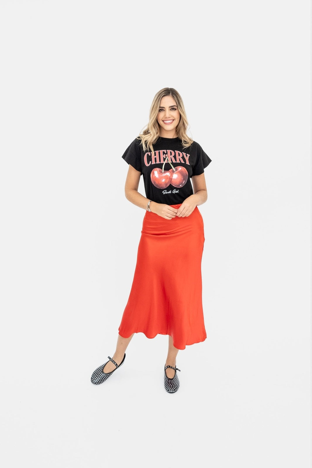 Tshirt negra cherry