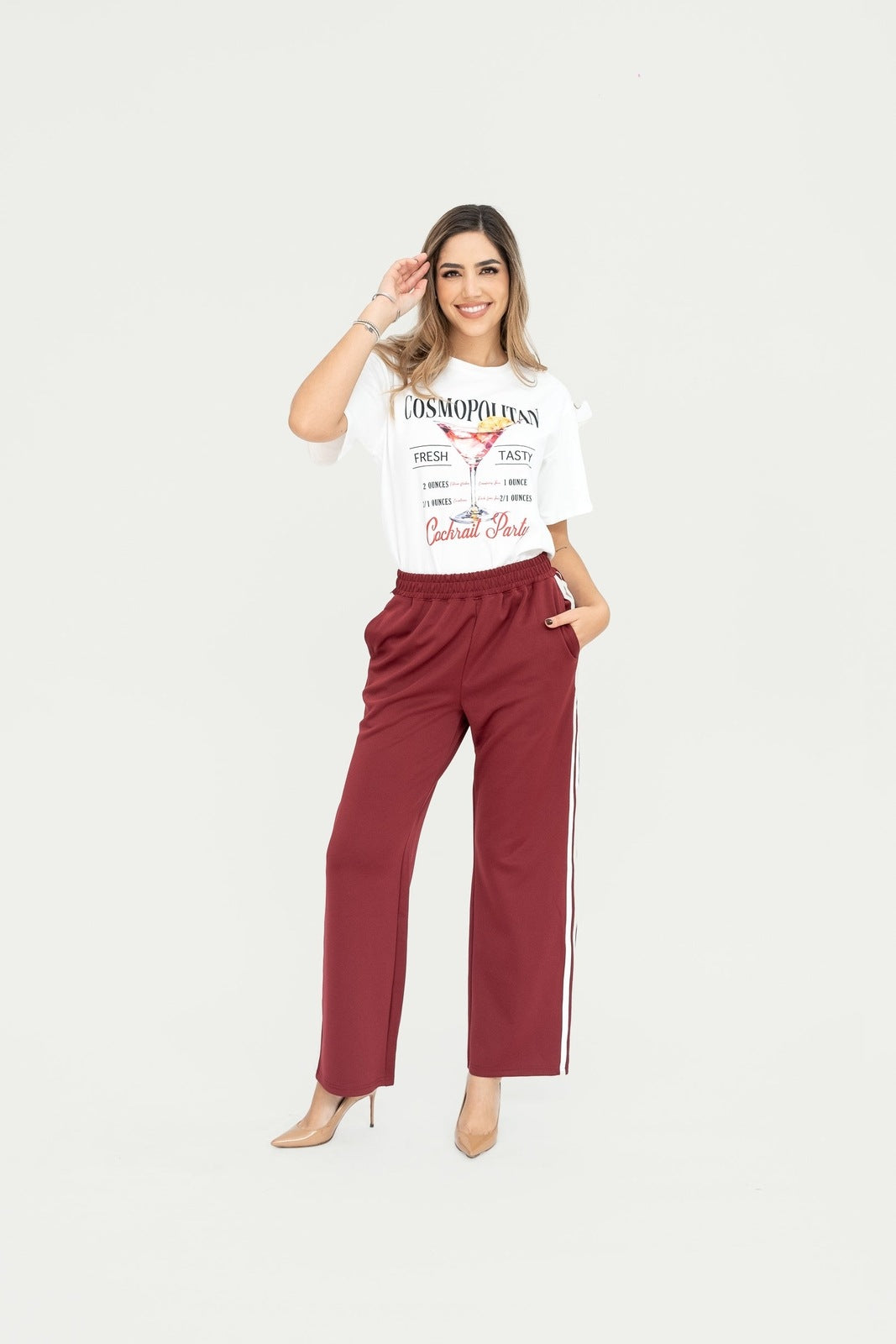 Pants tintos doble lineal