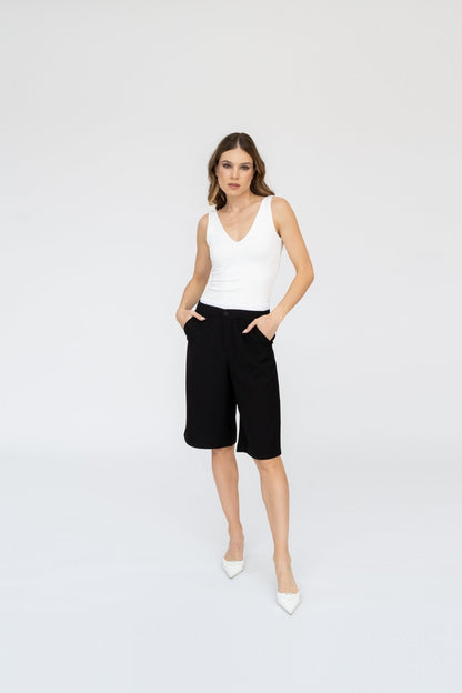 Long short con detalle boxer negro