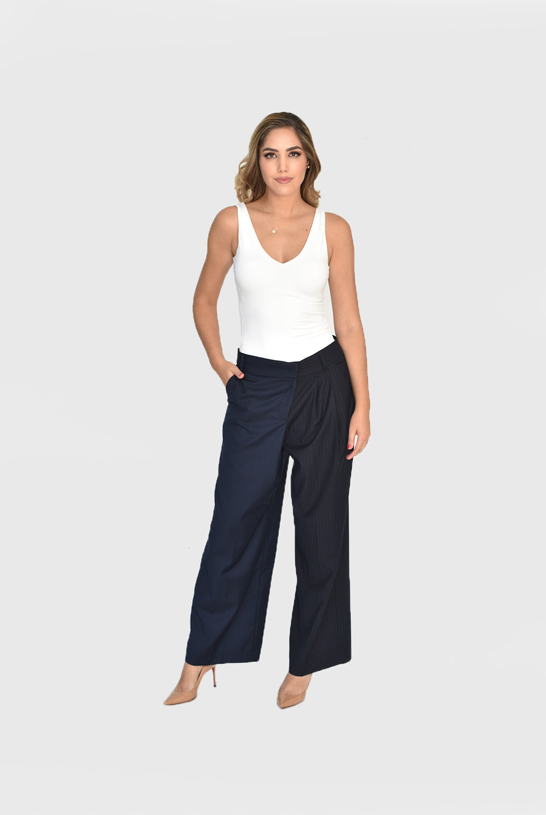 Pantalón combinado navy