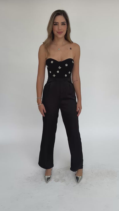 Jumpsuit  negro strapple