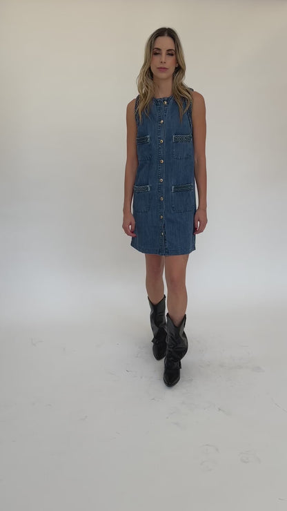 Vestido mini denim